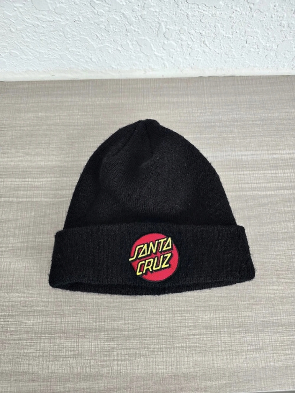 Santa Cruz Skateboards Classic Dot Black Knit Beanie